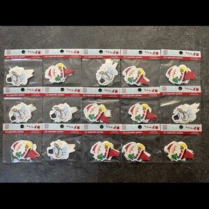 Christmas Cupcake Picks | 6 Santa & 6 Snowman Picks Per Pack | LOT OF 15 PACKS